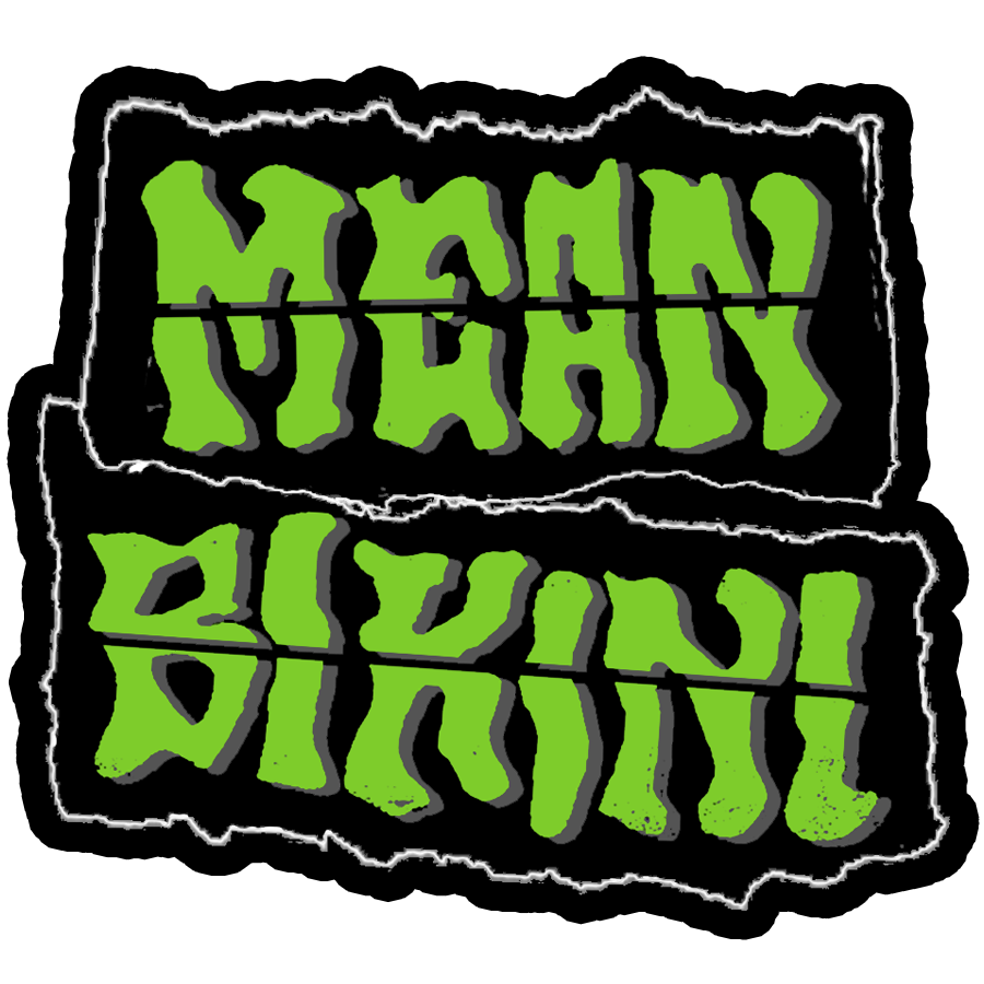 Mean Bikini Green Sticker