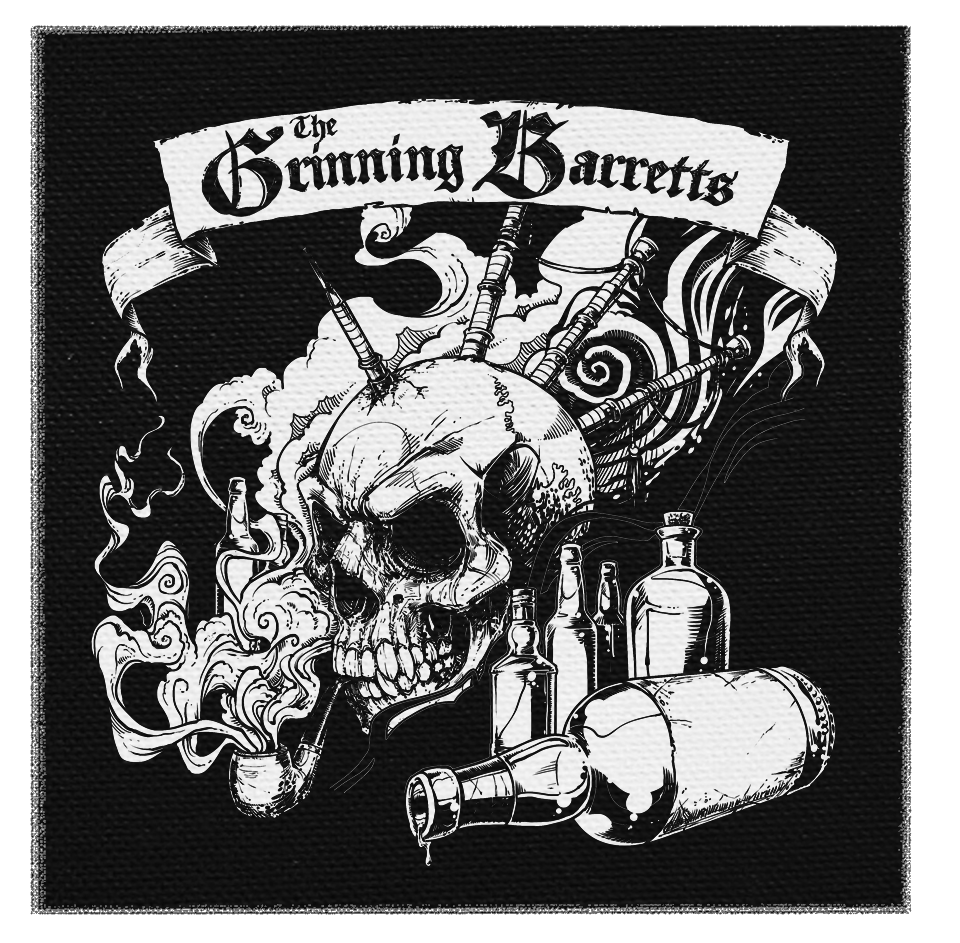 Grinning Barretts Back Patch - Outhouse-Records