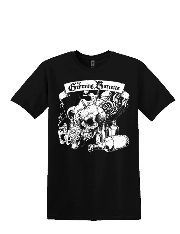 The Grinning Barretts Skull Logo