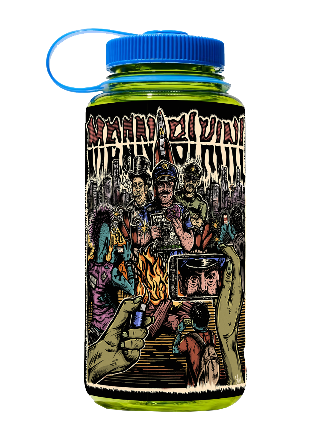 Mean Bikini Cop-Watch Water Bottle sticker